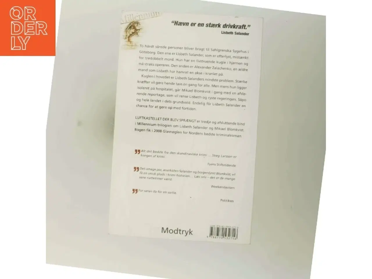 Billede 3 - Luftkastellet Der Blev Spraengt (af Stieg Larsson) [Imported] [Paperback] (Danish) (Millennium, 3. Bind) af Stieg Larsson (Bog)