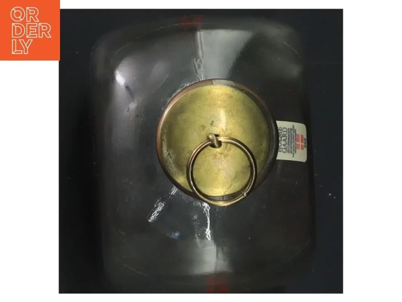 Billede 6 - Glasflaske med julemotiv fra Holmegaard (str. 7x9x20 cm)