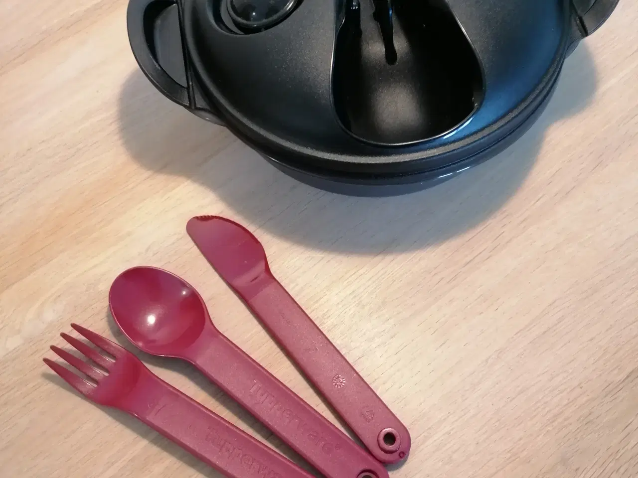 Billede 2 - Tupperware micro skål med bestik