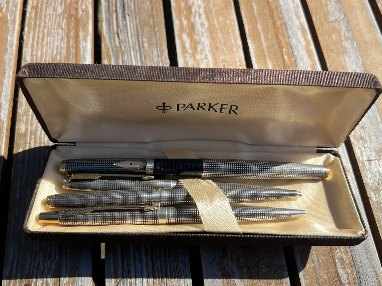 Billede 3 - Eksklusivt Parker skrivesæt i sterling sølv – som 
