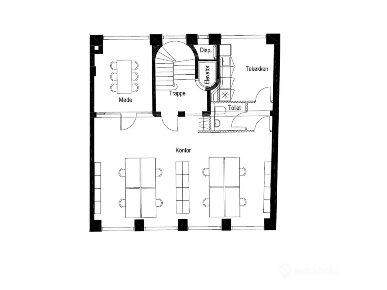 Billede 20 - INGEN BINDING - Lyst og indbydende kontorlejemål på Strøget på 114 m²
