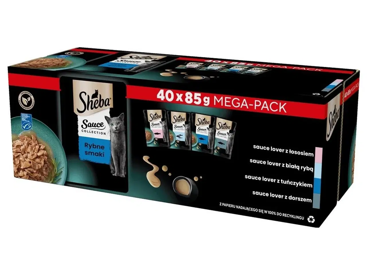 Billede 1 - Vådfoder til kat – Sheba Sauce Collection Fiskesmage, 40×85 g