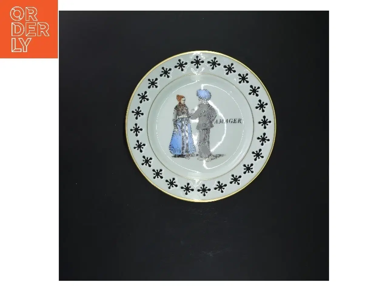 Billede 1 - Porcelænstallerken med motiv fra B&G Porcelæn (str. Ø 22 cm)