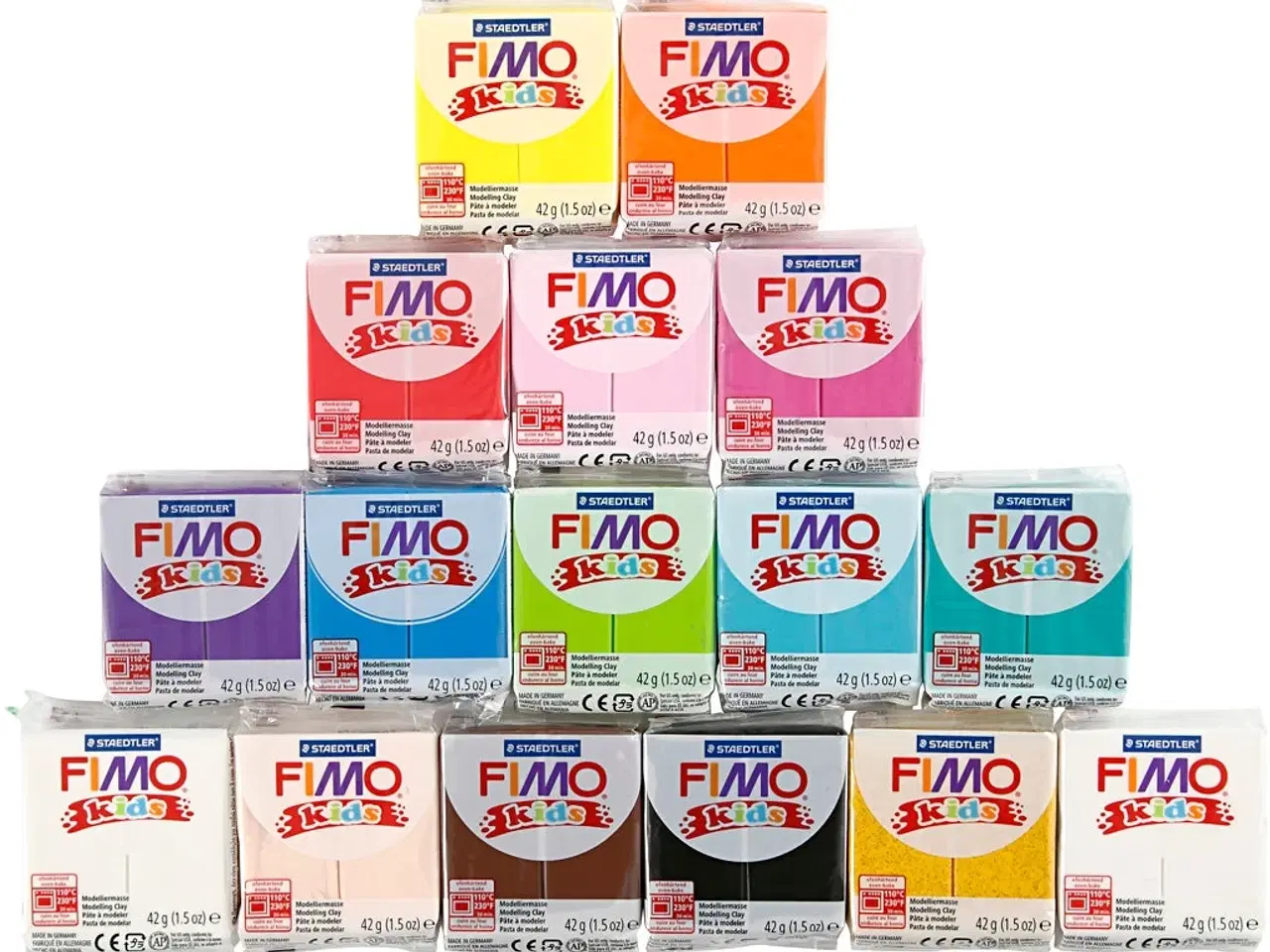 Billede 1 - FIMO® Kids ler - 32x42g til kreative børn