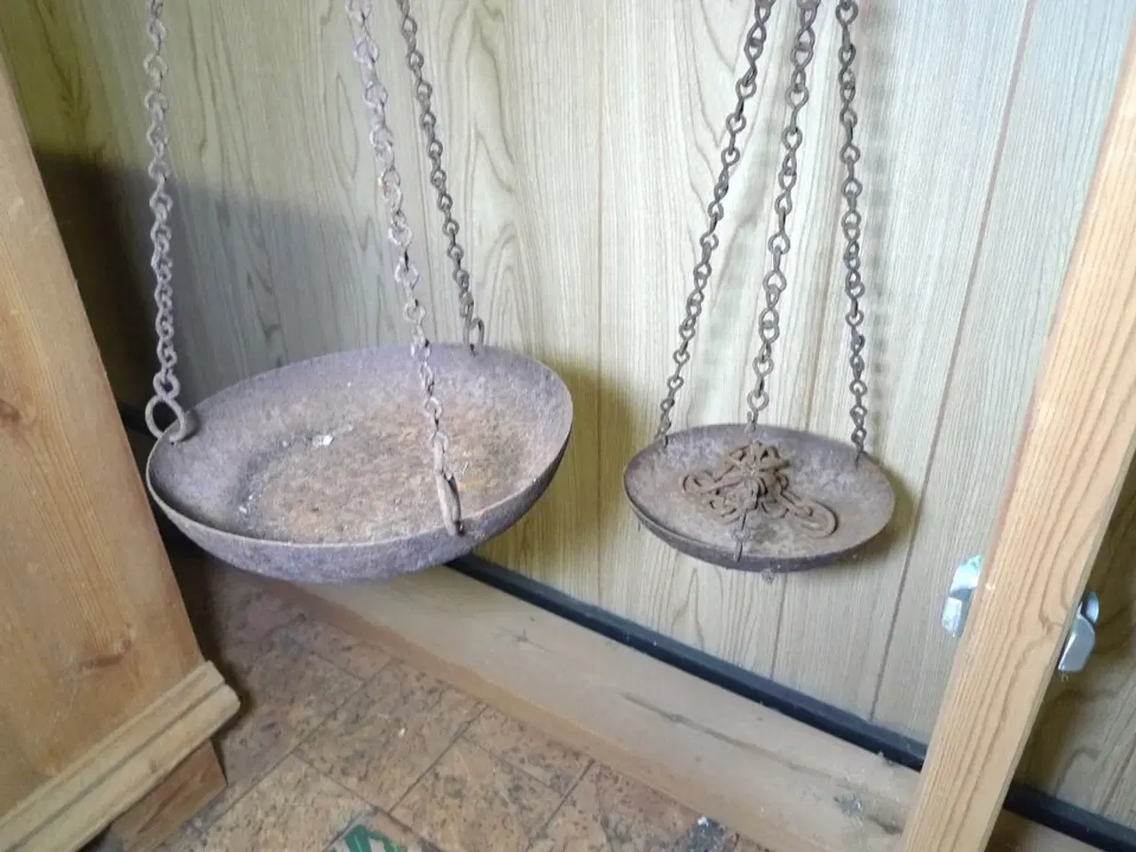 Billede 8 - Messing, 2 stk. lamper, kaffekande og sengevarmer, balancevægt