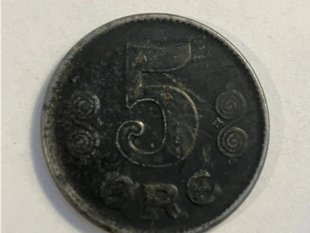 Billede 1 - 5 øre 1918 Jern Danmark
