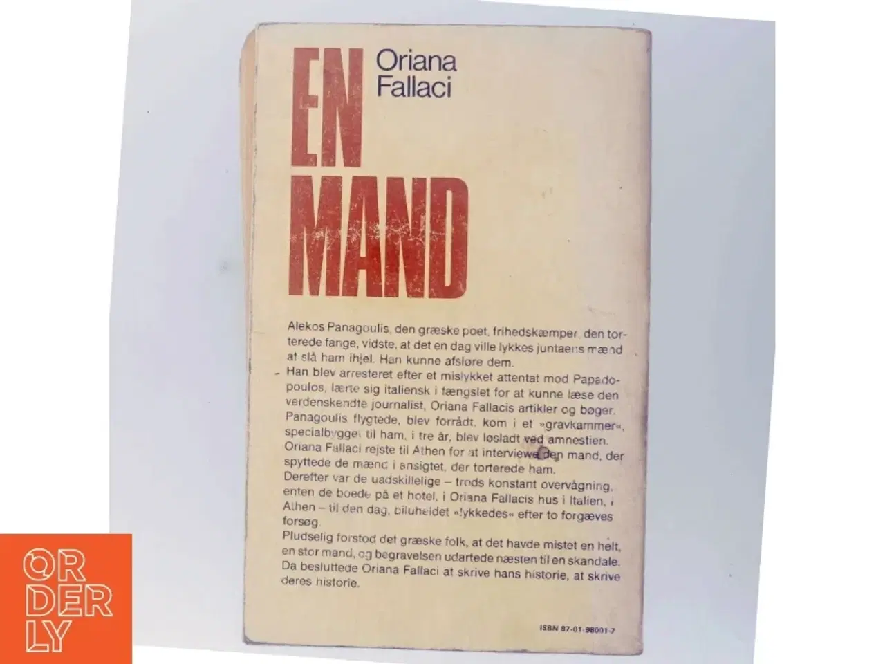 Billede 3 - En Mand af Oriana Fallaci fra Gyldendal