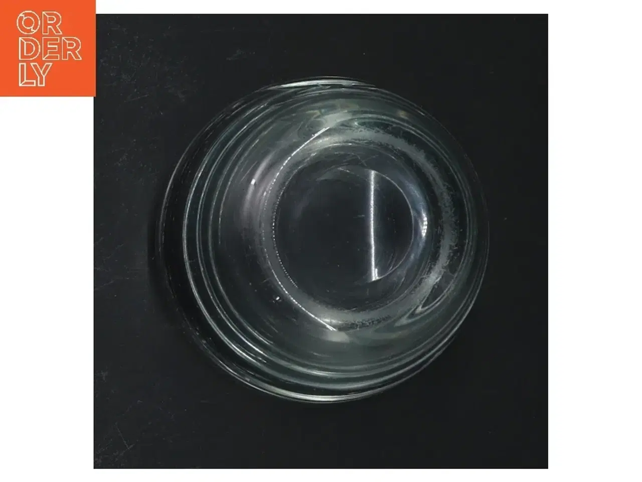 Billede 3 - Klar glasvase med indgraveret mønster (str. 8 cm)