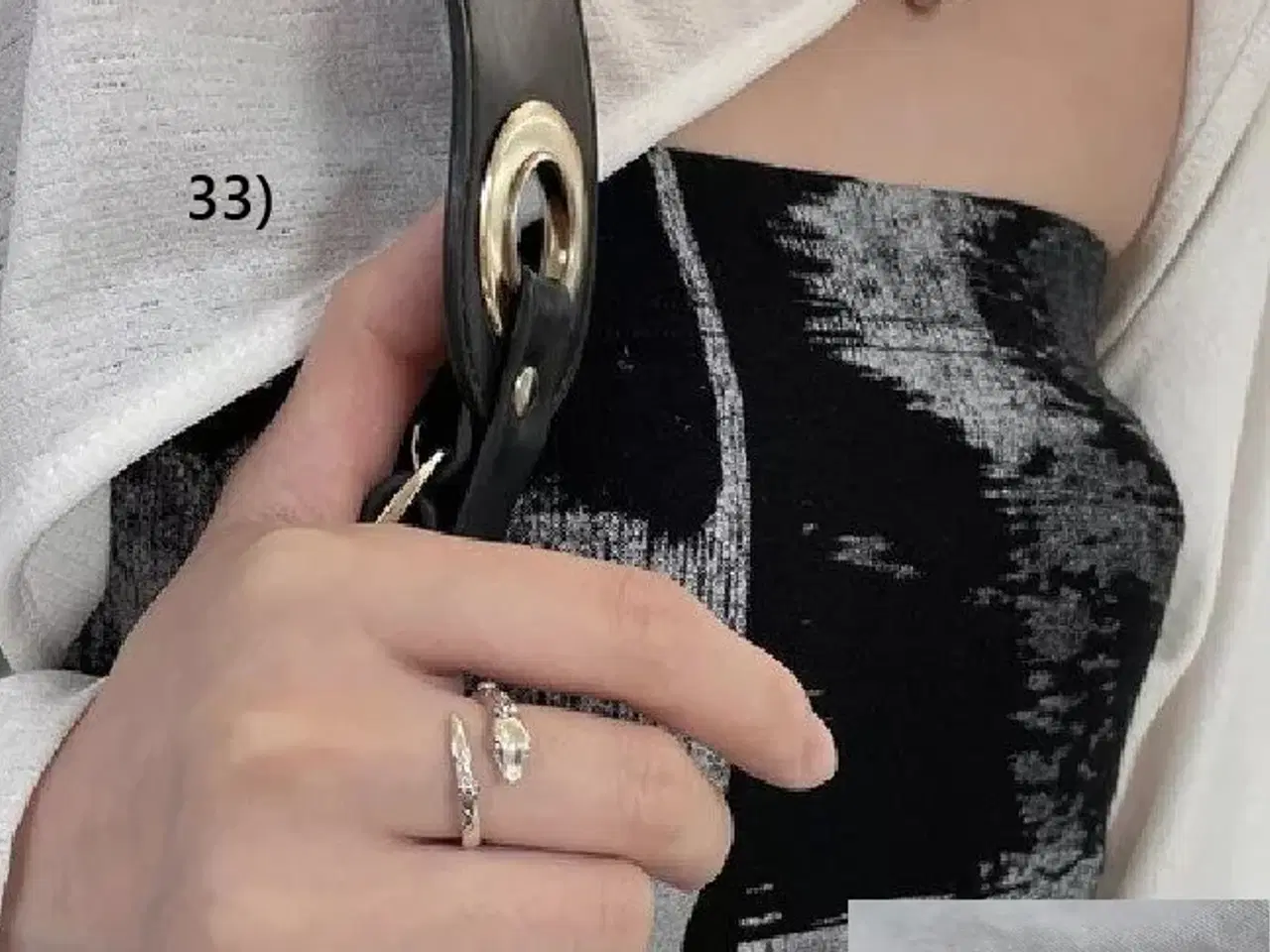 Billede 1 - * Sterlingsølv; Fed slange-fingerring