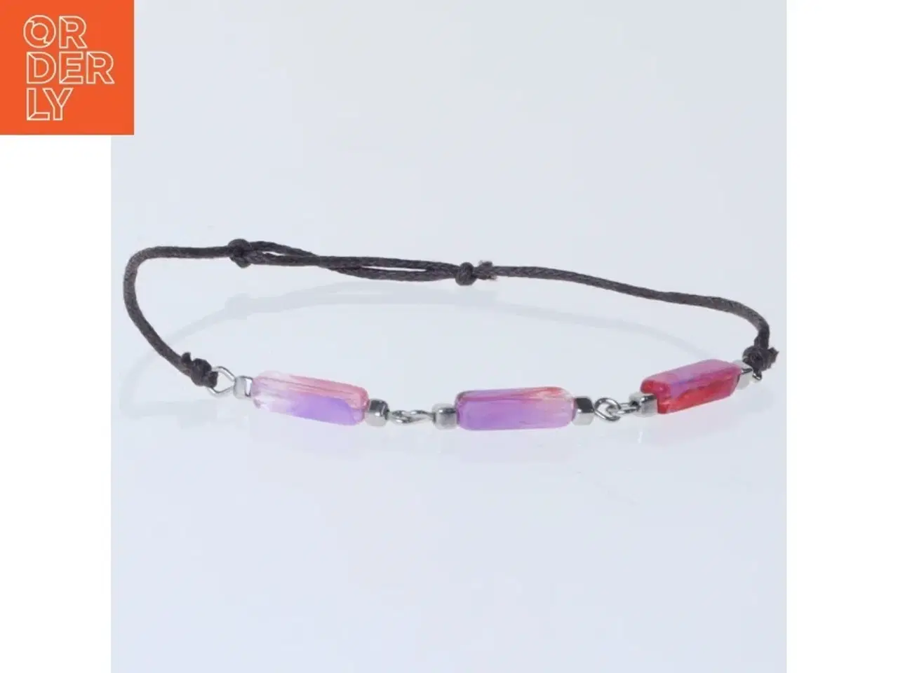 Billede 2 - Armbånd med farvede perler (str. Ø 7,5 cm)