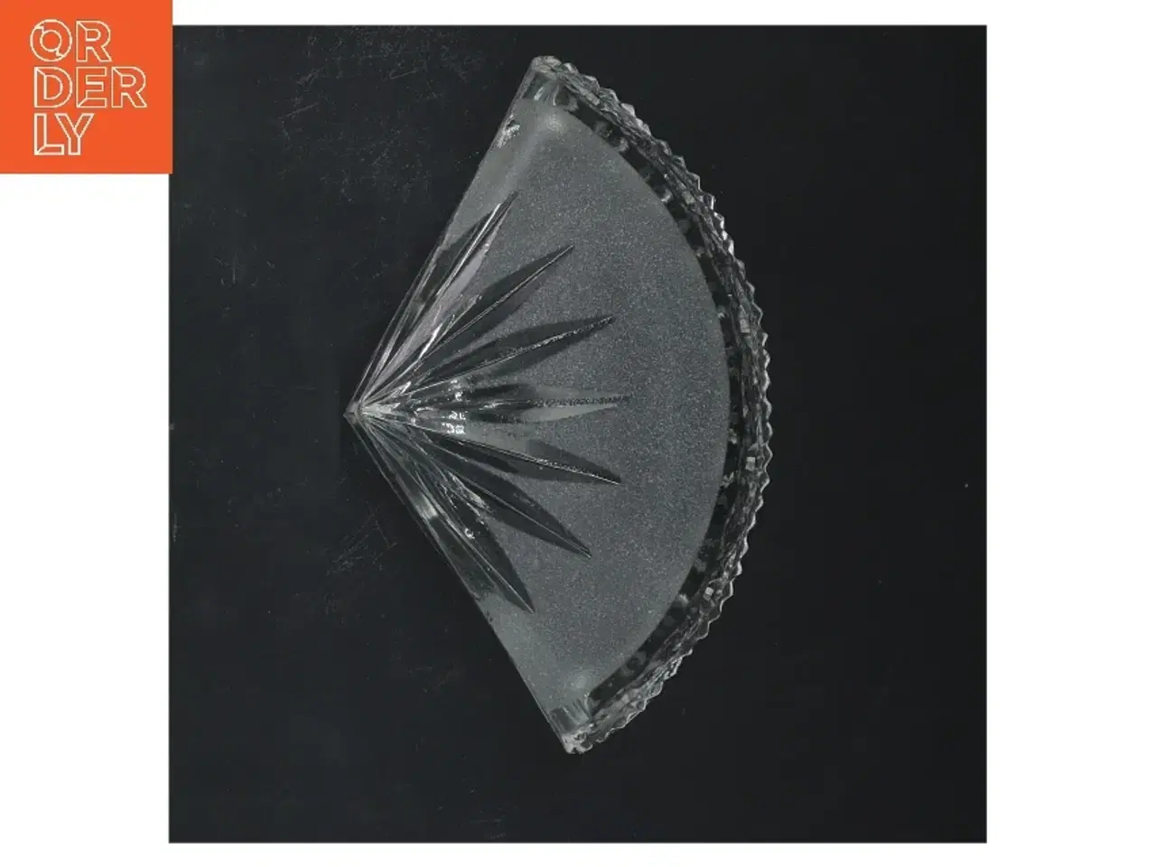 Billede 3 - Dekorativt glasfad (str. 14x8,5 cm)