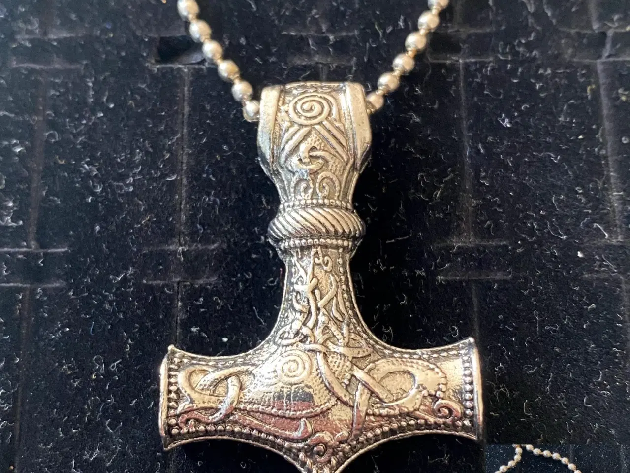Billede 1 - * Fedeste halskæde med Tors Hammer - i Tibetansk s