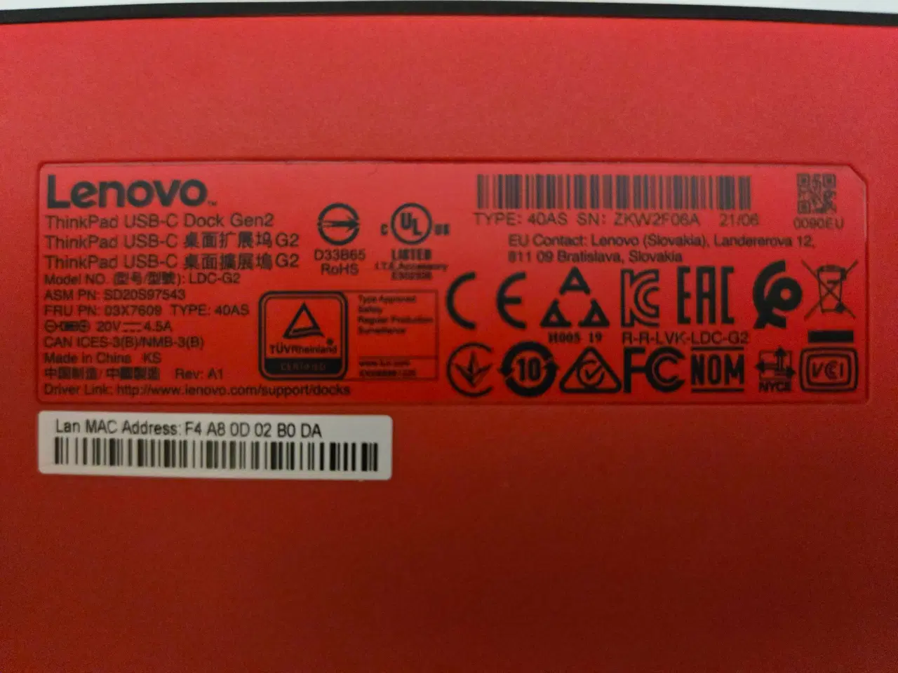 Billede 3 - Lenovo ThinkPad USB-C Dock Gen2