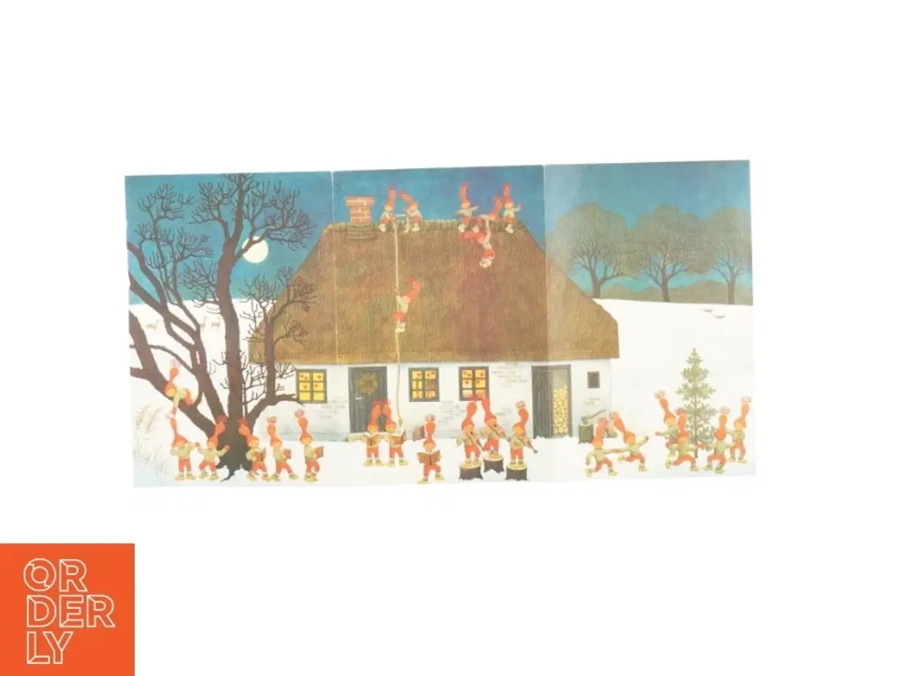 Billede 1 - Julepostkort / stort print med Karen K nisser(str. 29 x 20 cm)