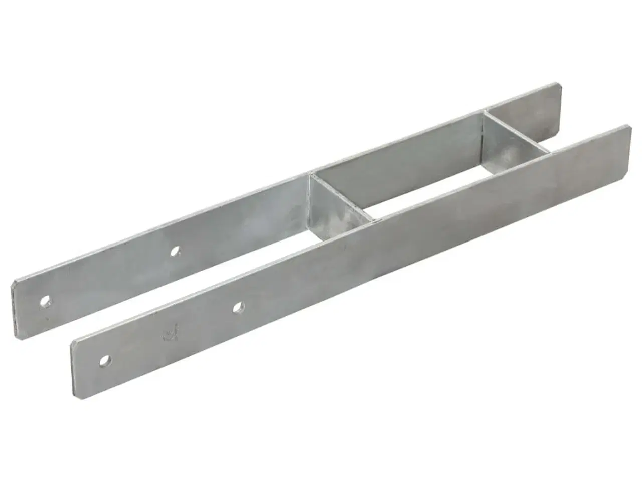 Billede 2 - Hegnspløkker 6 stk. 9x6x60 cm galvaniseret stål sølvfarvet