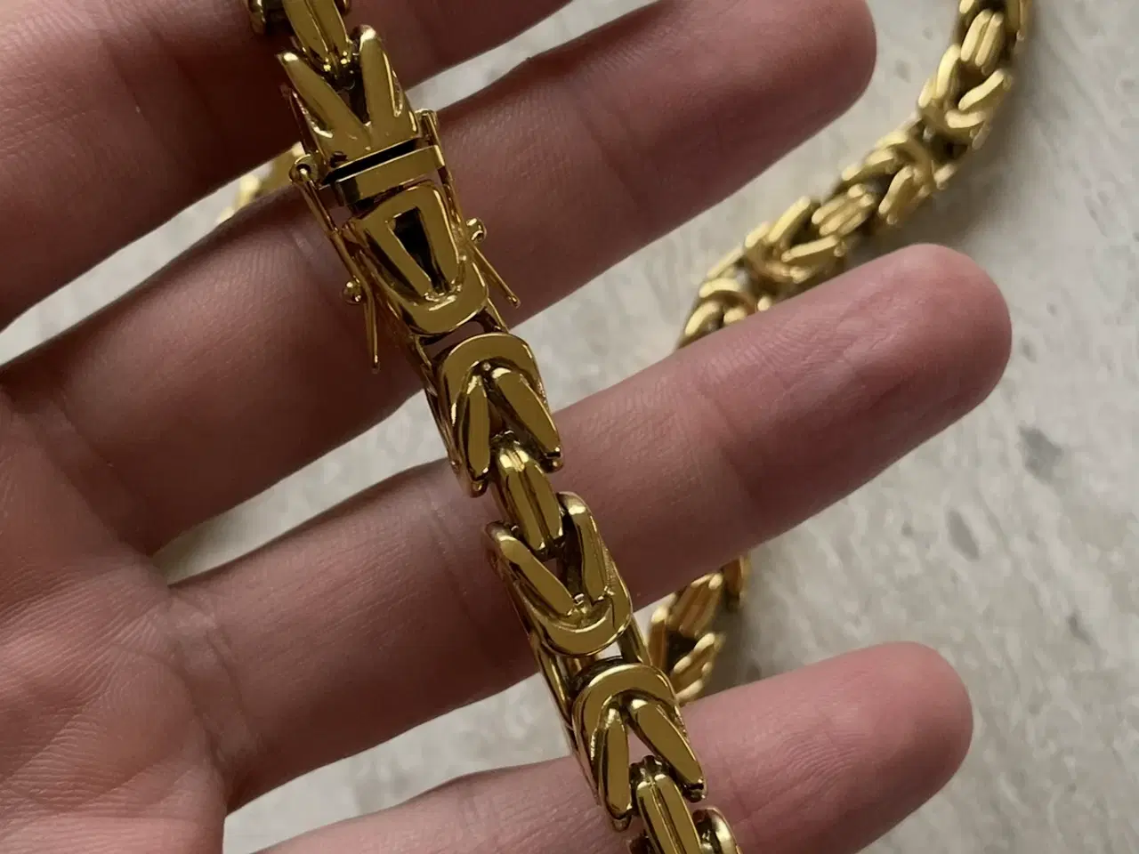 Billede 3 - Goldfilled kongekæde med kasselås