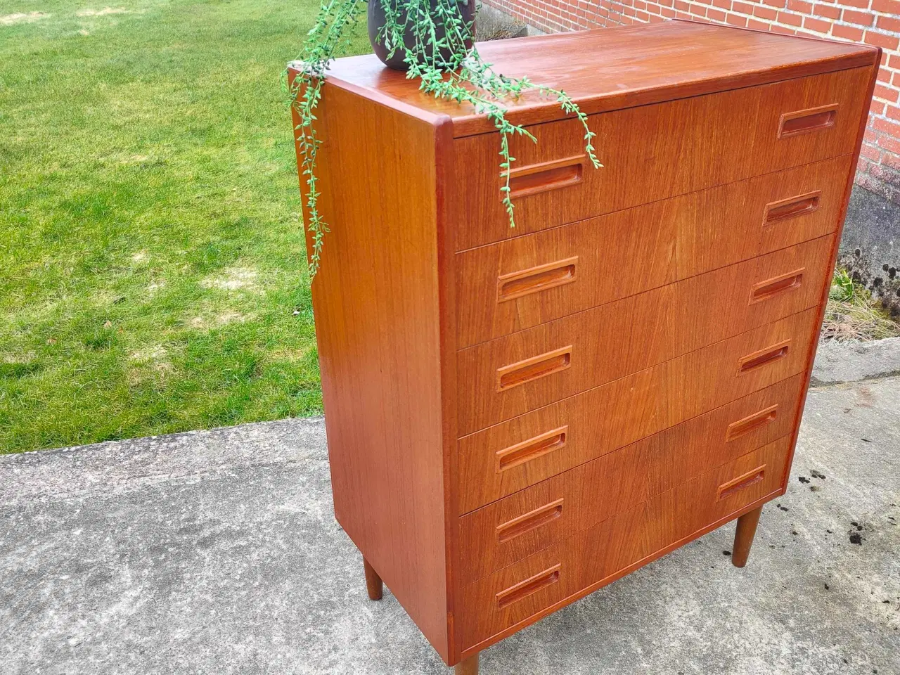 Billede 3 - Smuk dansk produceret 6-skuffet teaktræs kommode