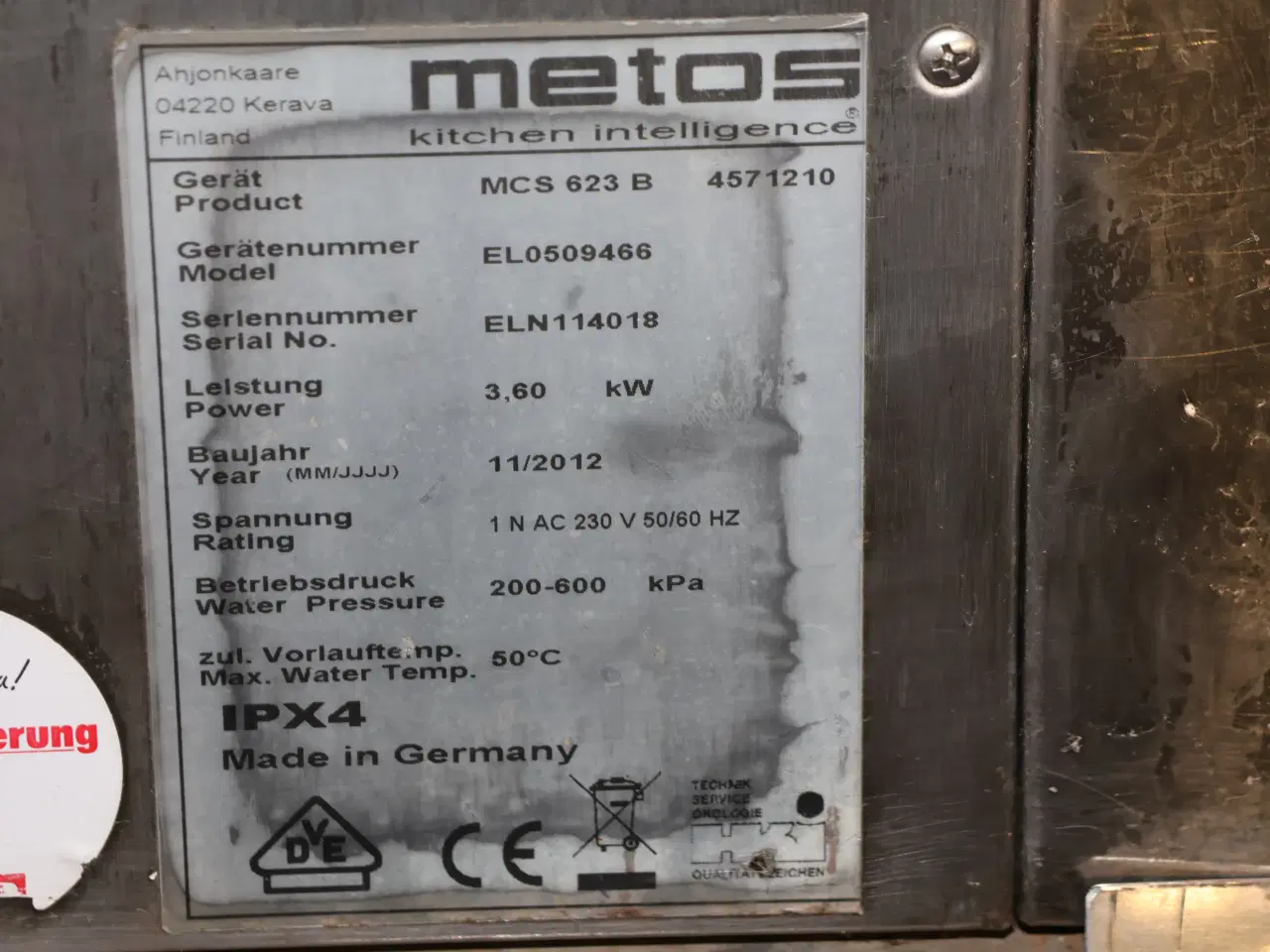 Billede 13 -  Metos kombi industri damp konvektion (varmluft)