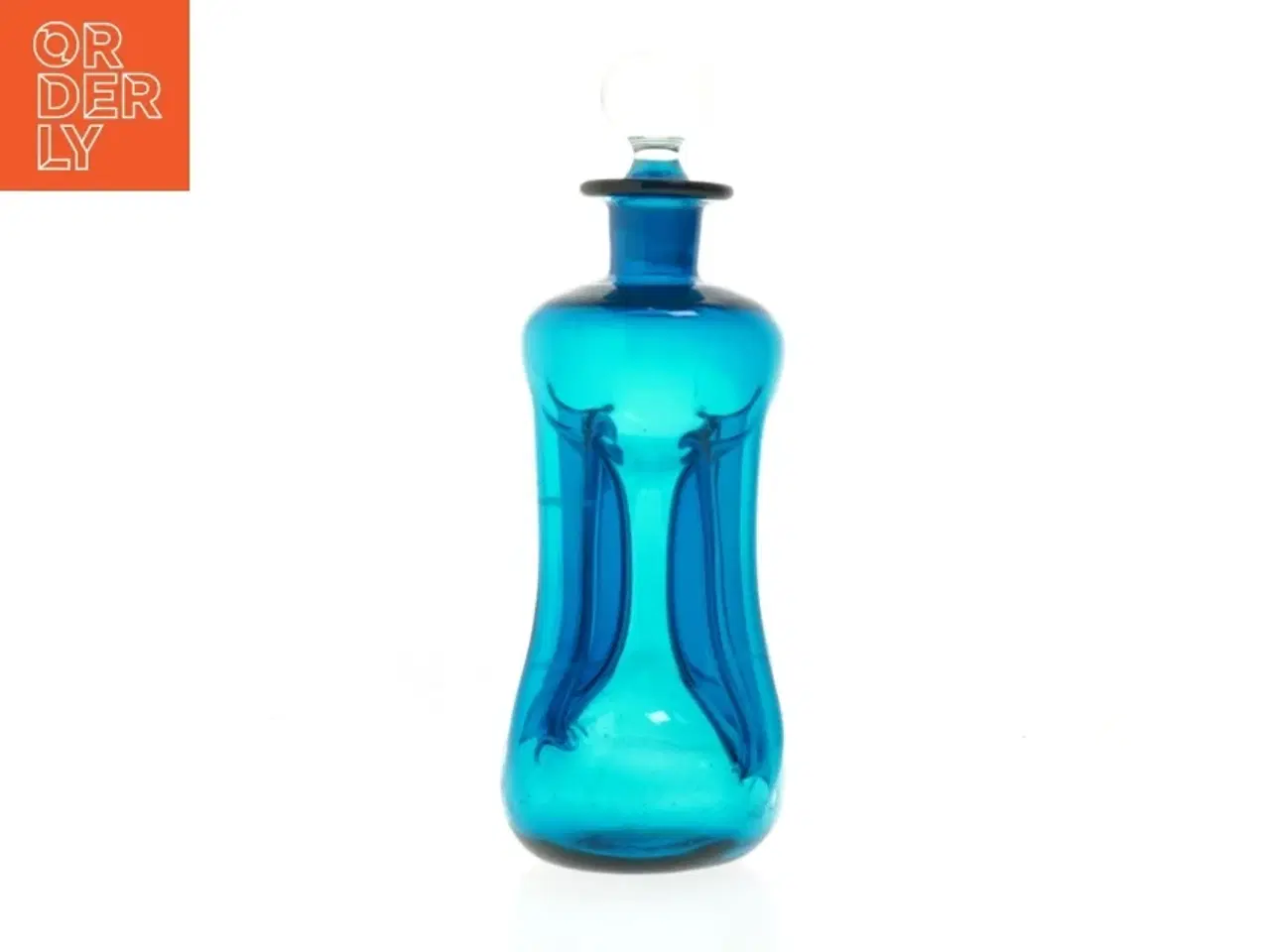 Billede 1 - Blåt glas karaffel (str. 25 cm)