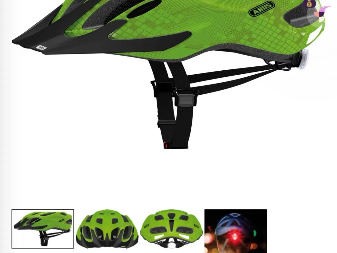 Billede 7 - ABUS cykelhjelm med lys 