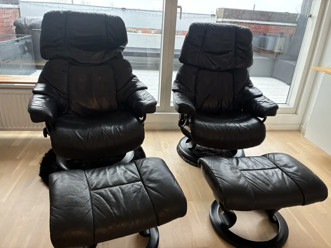 Billede 1 - Lænestol Stressless sort læder