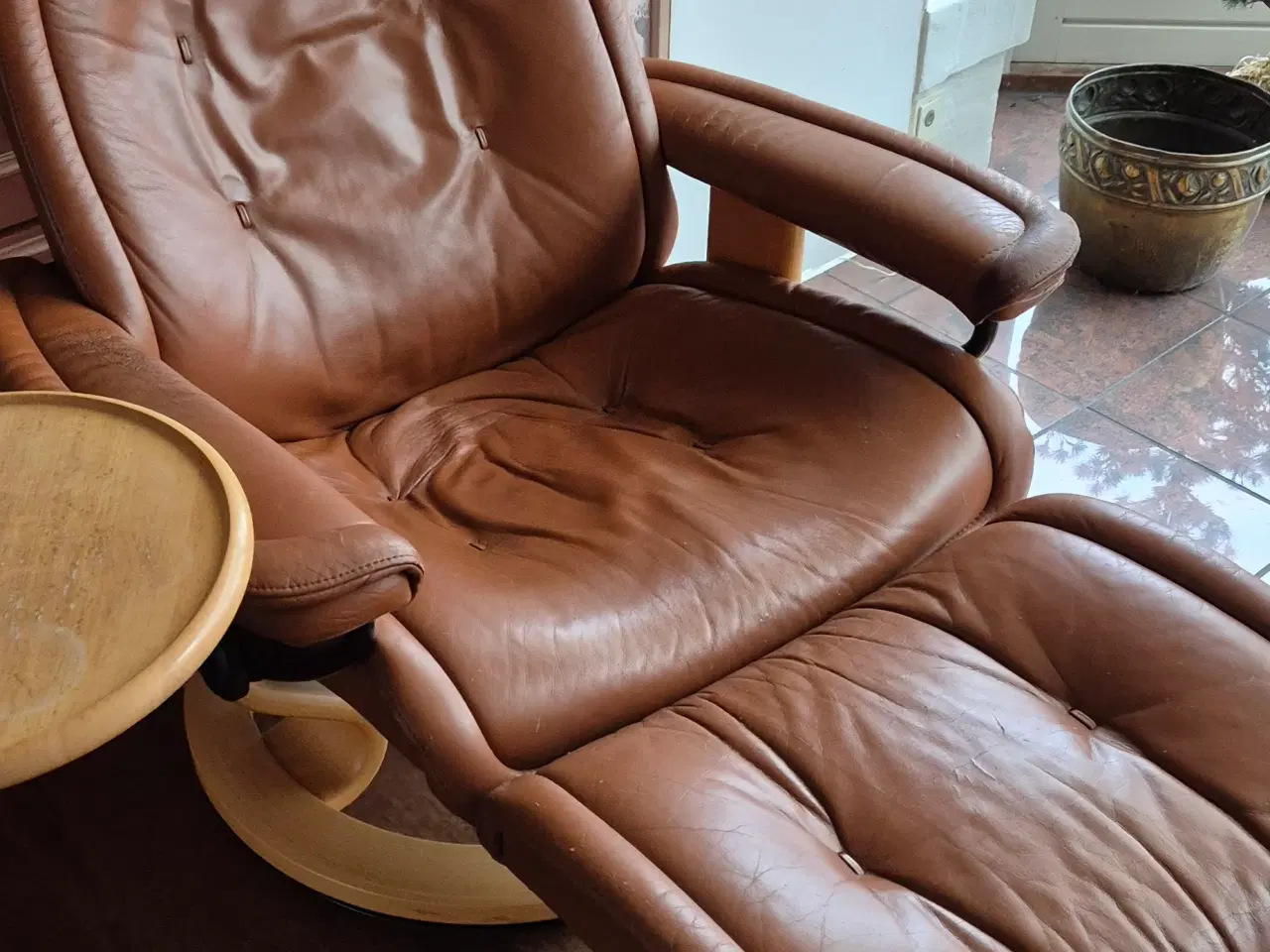 Billede 2 - Stresless lænestol med skammel