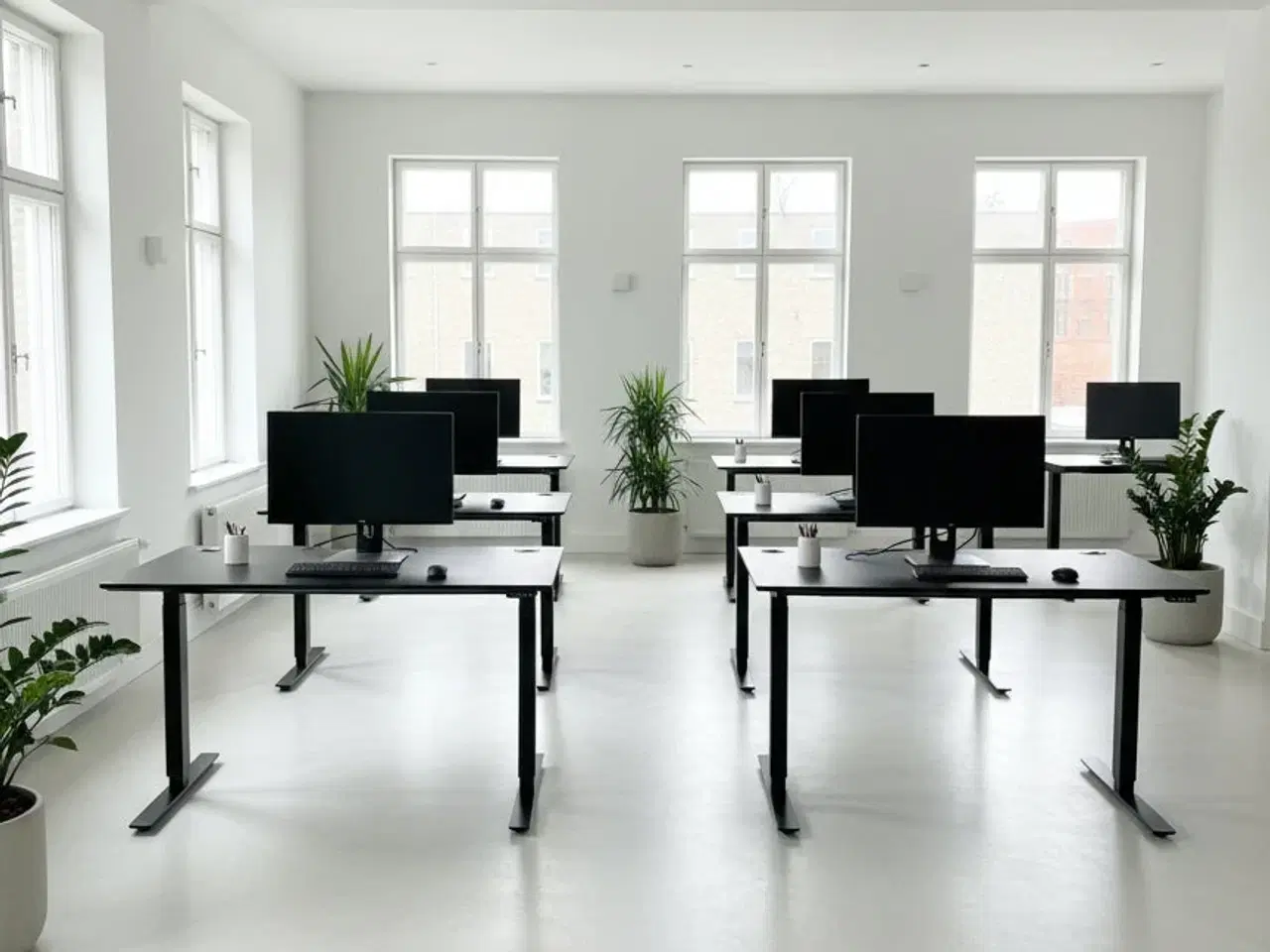 Billede 2 - Hæve/sænkebord – Sort 120x80 cm