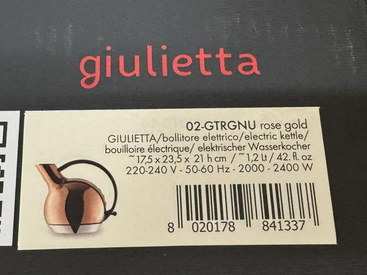 Billede 2 - EL-kedel BUGATTI kettle giulietta