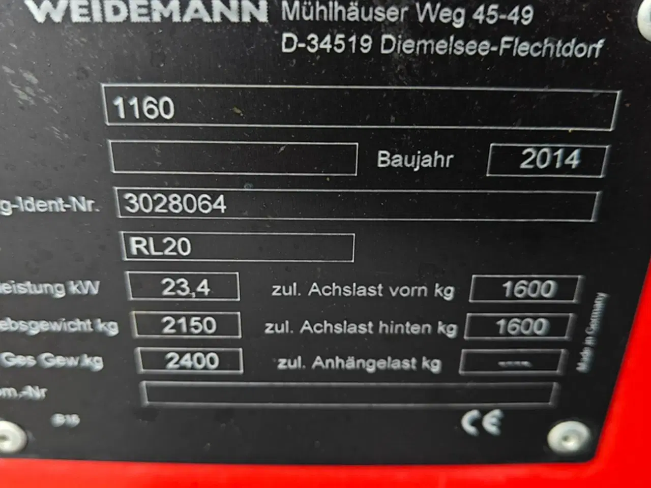 Billede 12 - Weidemann 1160 PLUS