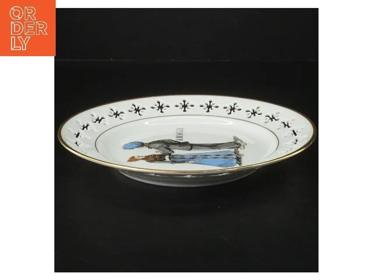 Billede 2 - Porcelænstallerken med motiv fra B&G Porcelæn (str. Ø 22 cm)