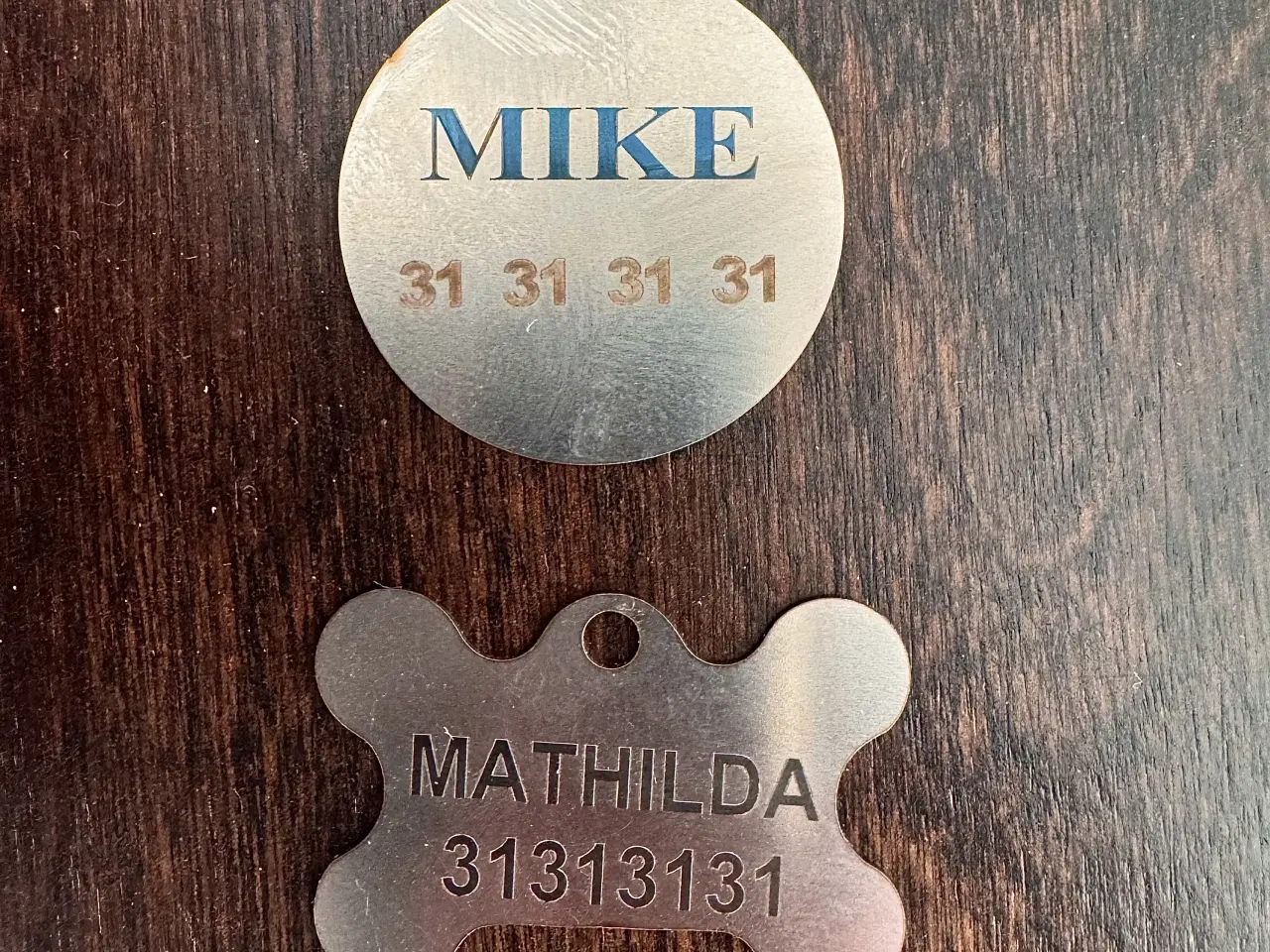 Billede 1 - Hundetegn i rustfri stål med valgfri gravering