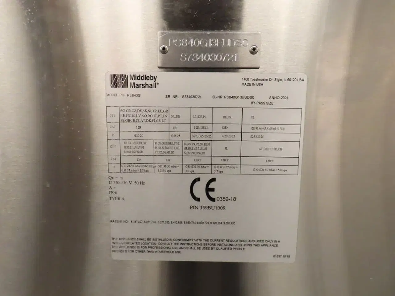 Billede 6 - Dobbelt pizzaovn, gas MIDDLEBY MARSHALL PS840G