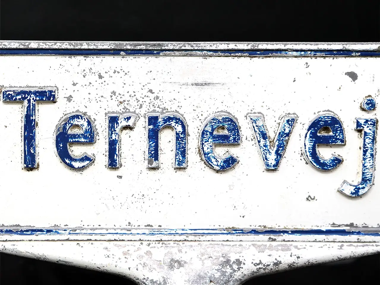 Billede 4 - Vintage dansk vejskilt “Ternevej” i aluminium