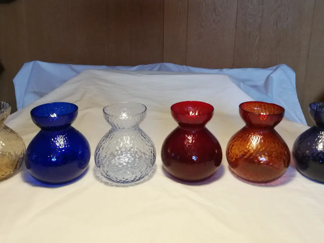 Billede 1 - 6 Hyacintglas runde hamret fra Kastrup/Fyens Glasv