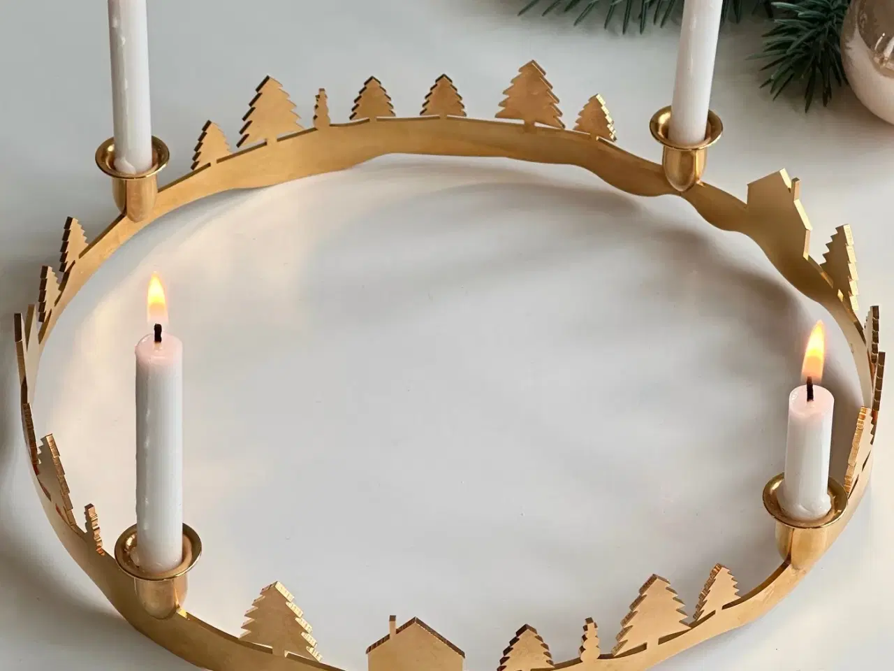 Billede 1 - Guldbelagt adventsstage