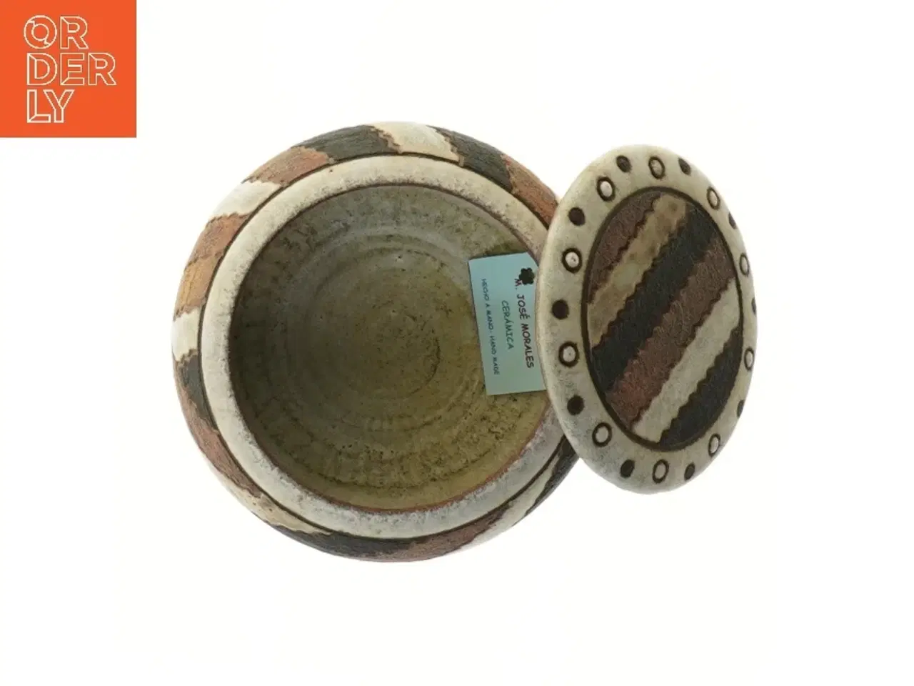 Billede 3 - lågkrukke i keramik (str. 14 cm)