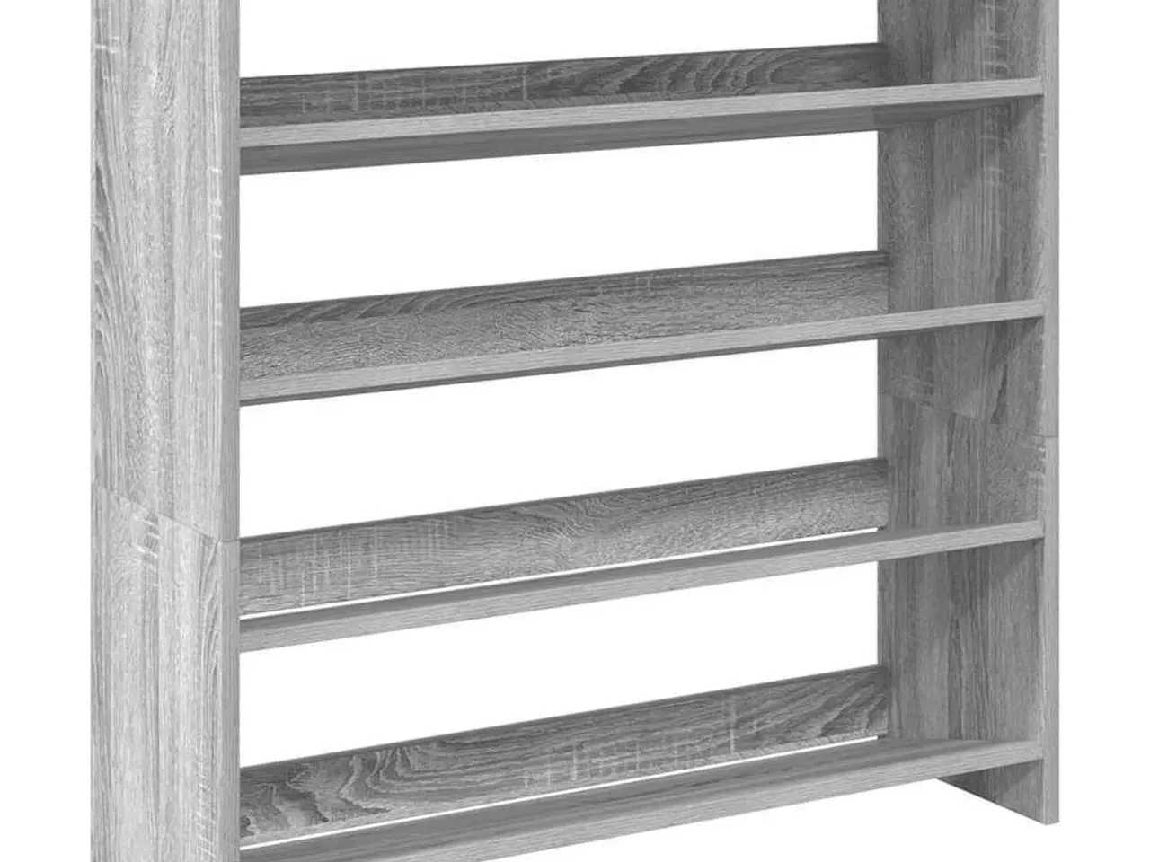 Billede 2 - Skoreol 80x25x81 cm konstrueret træ grå sonoma-eg