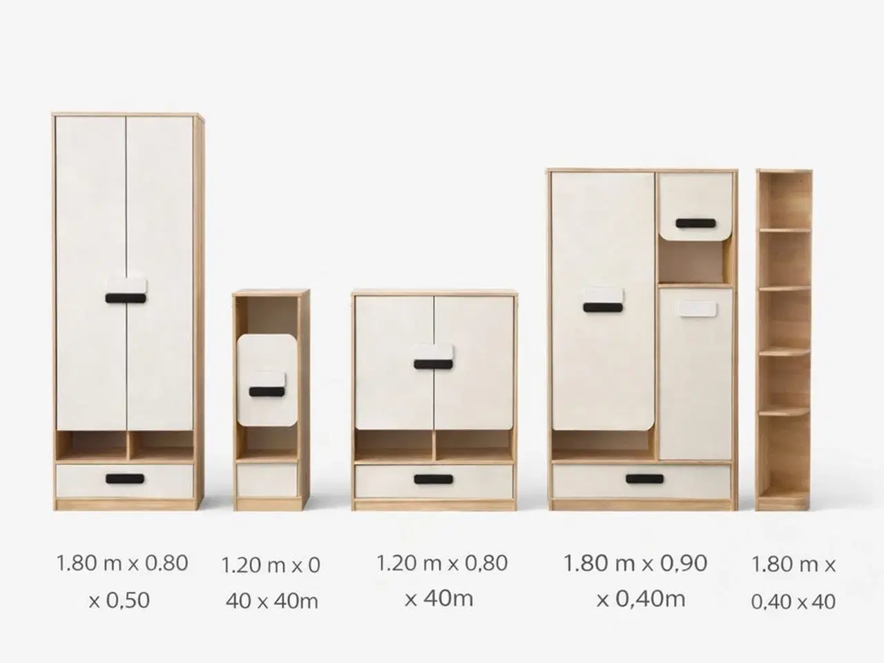 Billede 8 - Reol- og skabssæt opbevaringsmøbler hvid træ