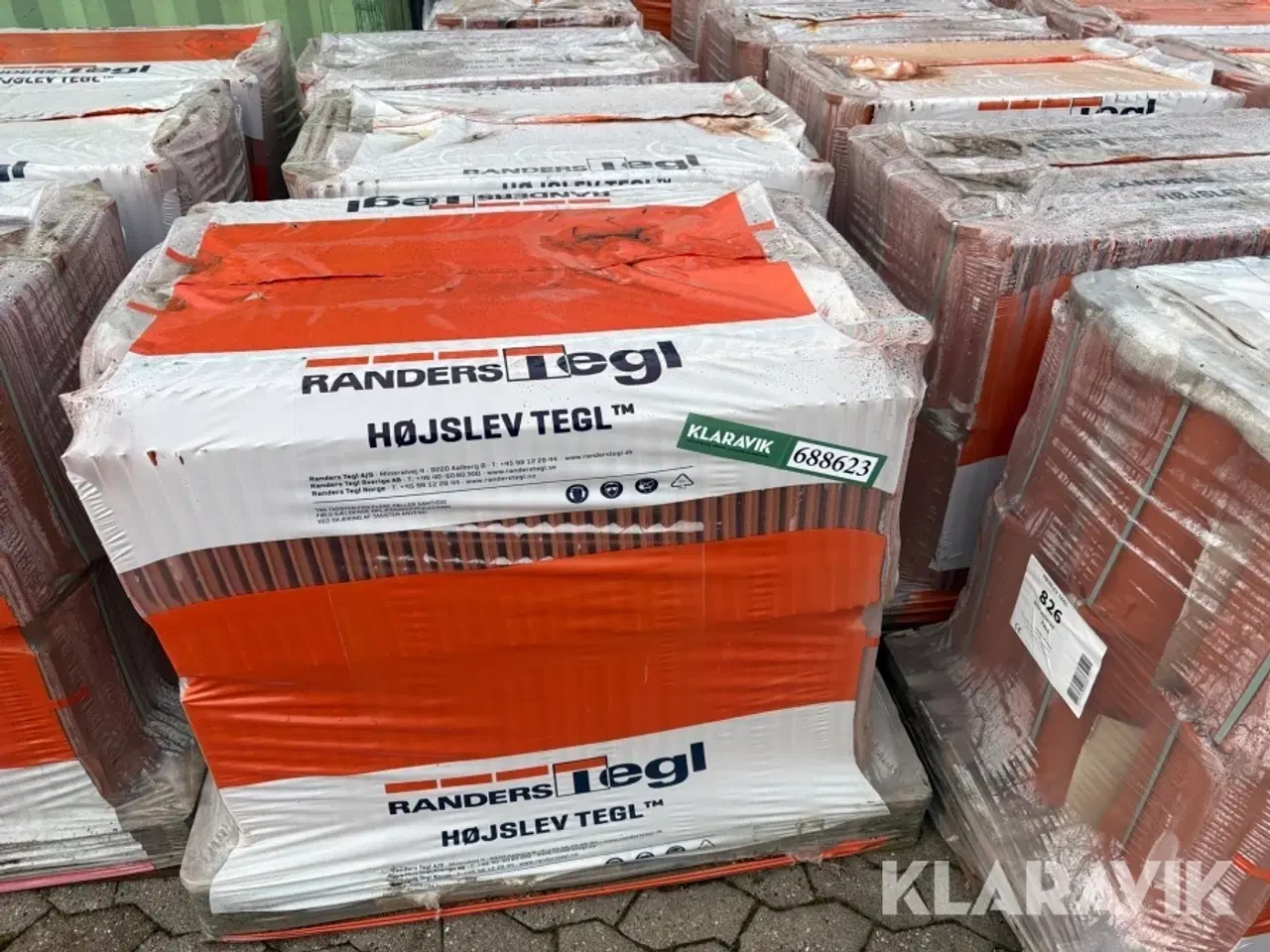 Billede 4 - Teglsten 26 paller a 210 styk Randers Tegl stor Hillerød fals rød