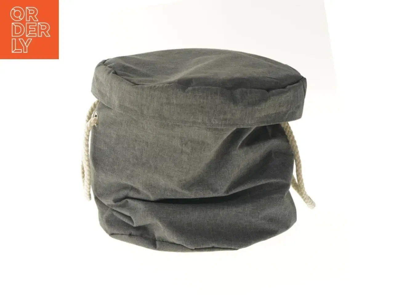 Billede 1 - Grå opbevaringskurv med låg (str. 31x Ø 30 cm)