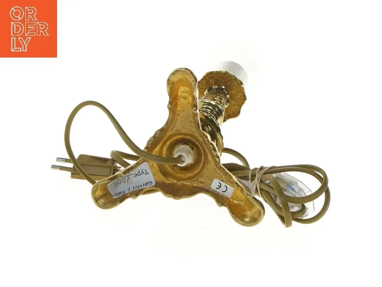 Billede 3 - Klassisk bordlampe med pære (str. 35 cm)