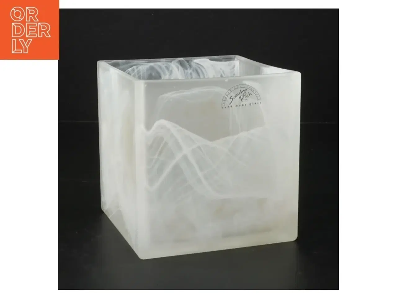 Billede 1 - Kvadratisk glasvase, til lys eller plante fra Sandra Rich Sweden (str. 12 x 12 cm)