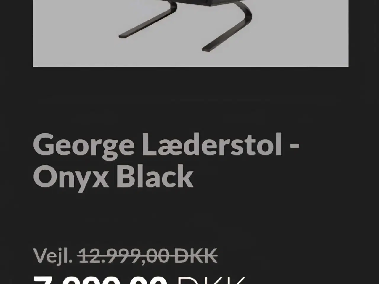 Billede 3 - George læderstol + skammel 