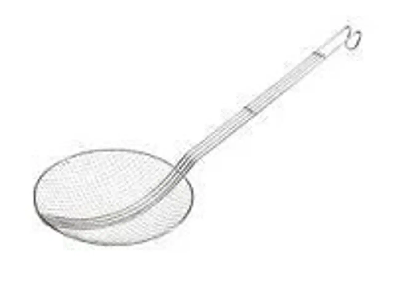 Billede 1 - 4 stk. Friture/skimmer ske D160 mm rustfri stål finmasket L46 cm APS