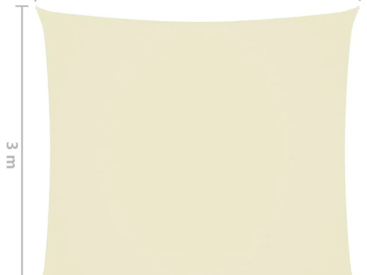 Billede 6 - Solsejl 3x4 m rektangulær oxfordstof cremefarvet