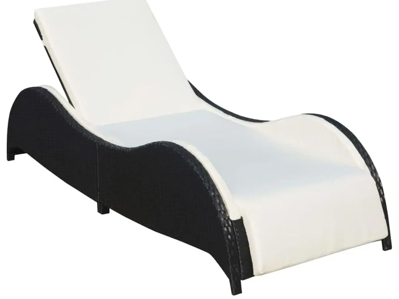 Billede 1 - Liggestol med hynde polyrattan sort