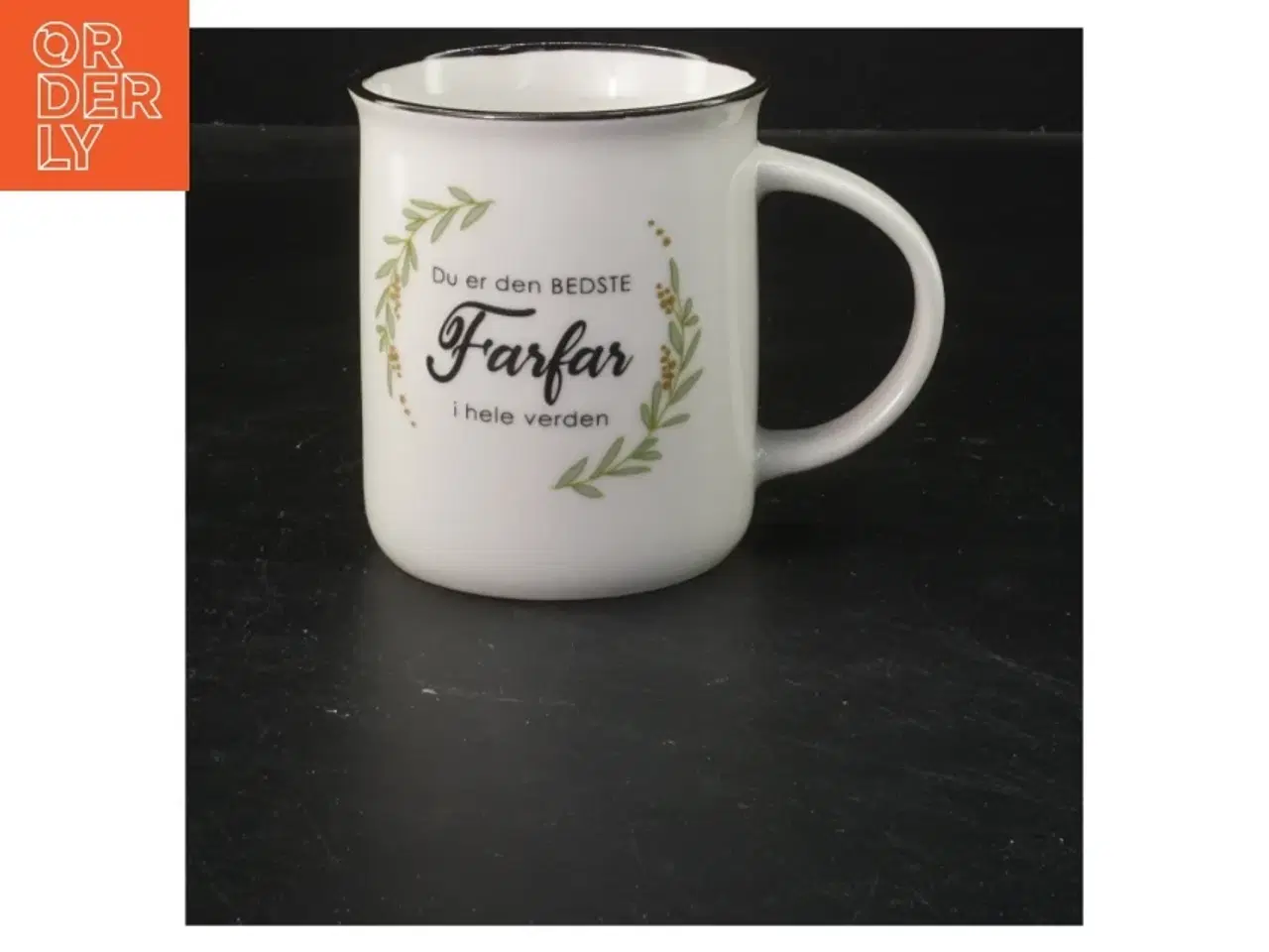 Billede 1 - Krus med tekst: Bedste farfar i hele verden fra Det Gamle Apotek (str. Ø 8x9,5 cm)