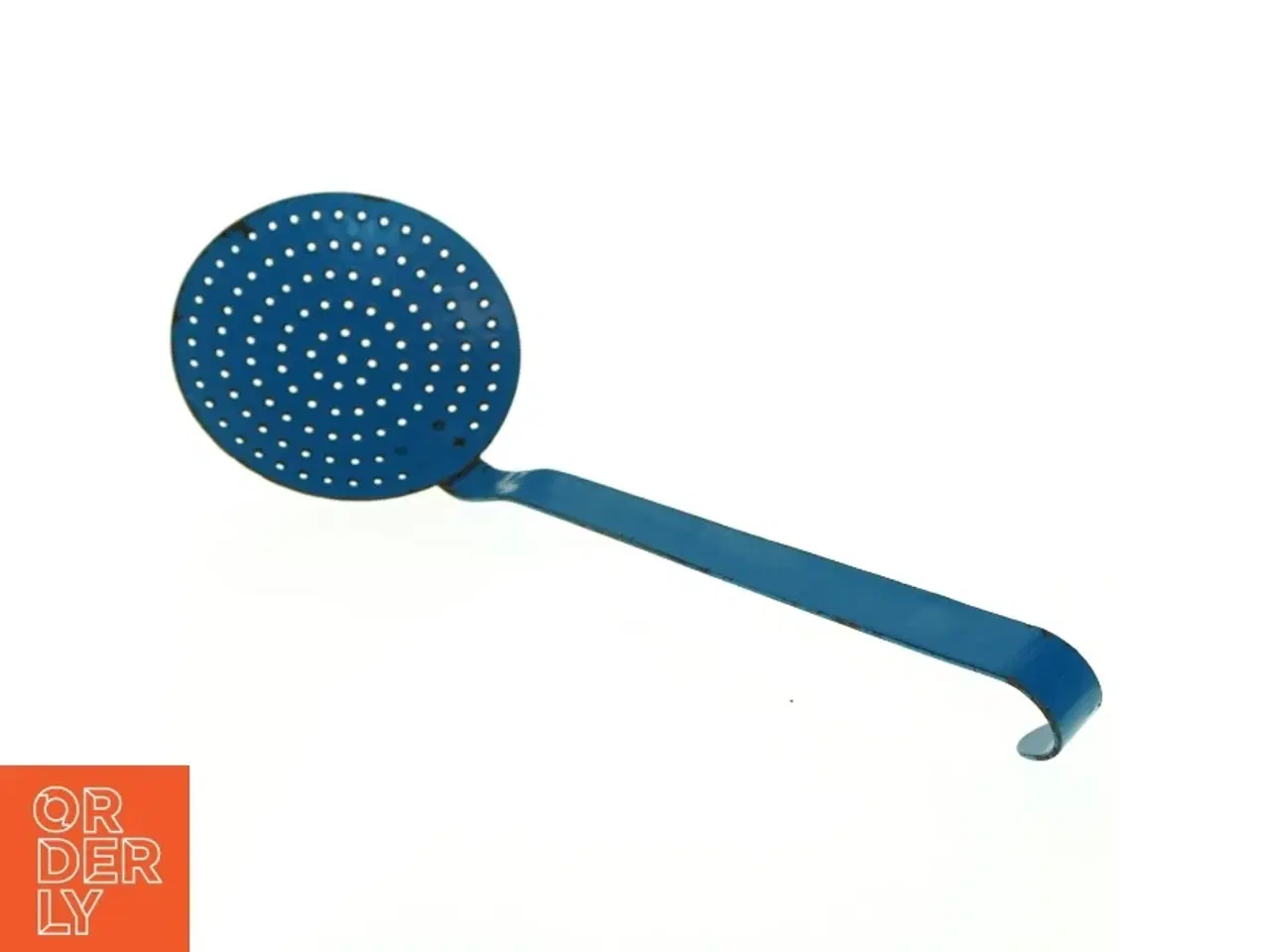 Billede 1 - Blå emajle hulske (str. Længde af håndtag. 28 cm. ø. 12,5 cm)
