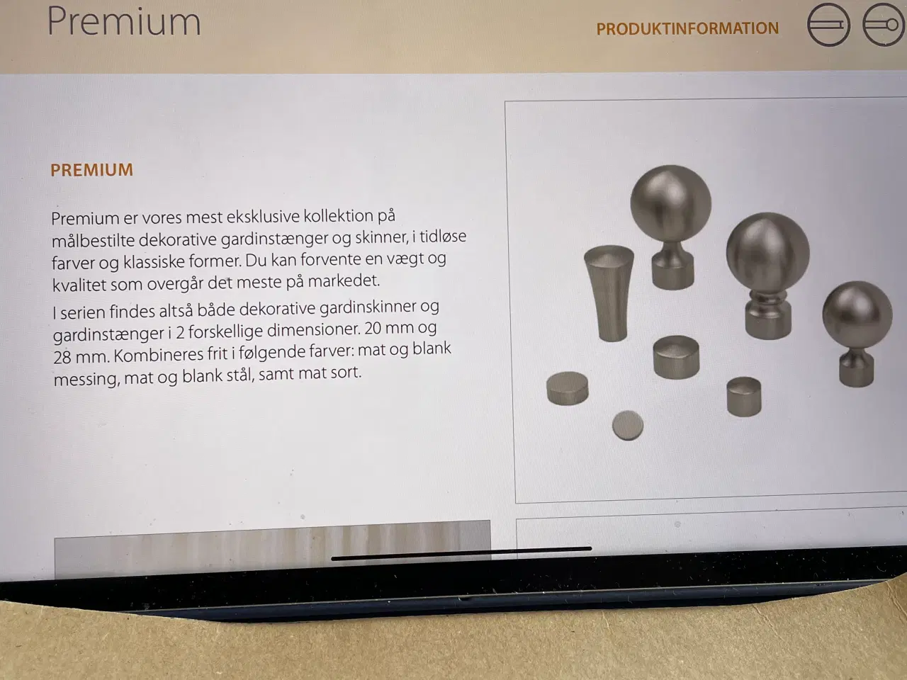 Billede 6 - Kort dekorativ Luxaflex gardinstang