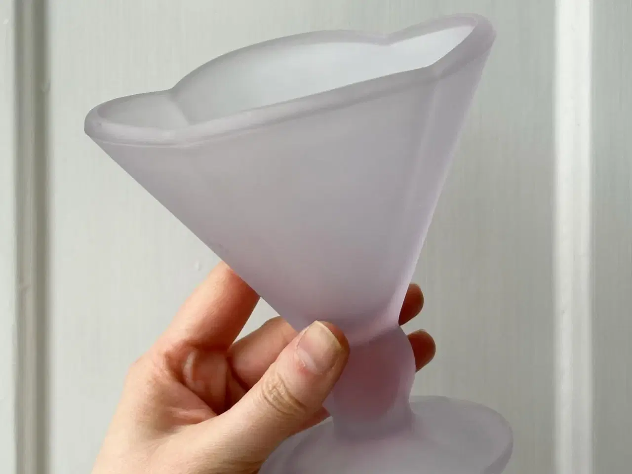 Billede 2 - Portionsskål, matteret lilla glas, pr stk